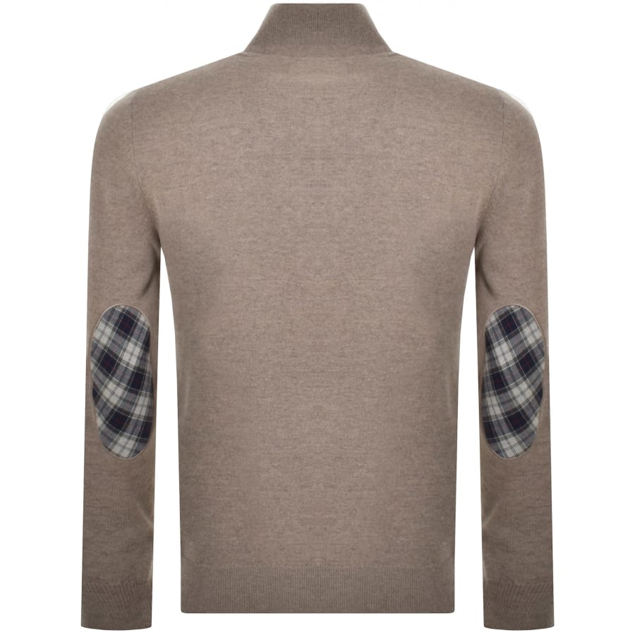 Barbour Marlow Wool Half Zip Knit Jumper Beige Mainline Menswear Ireland